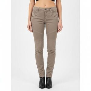 Free People Moto Skinny Jeans Tan Sz 28